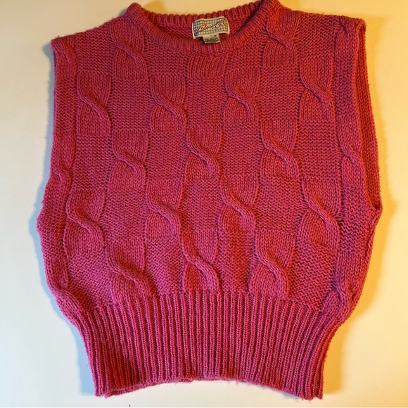 Vintage Spice of Life sweater vest women’s medium Cable Knit preppy retro look‎ - Picture 4 of 10